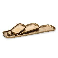 Large Gold Oval Tray