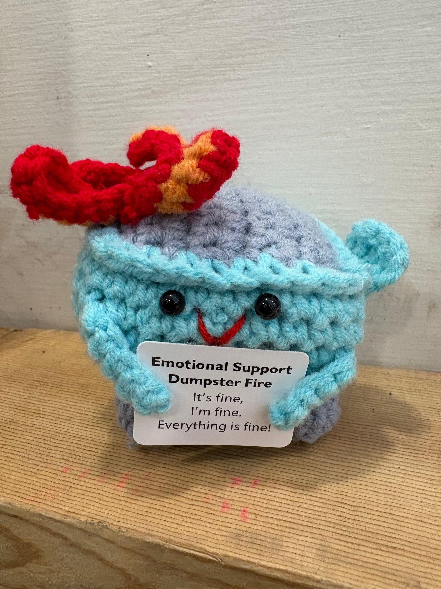 Crochet Emotion Support Dumpster Fire