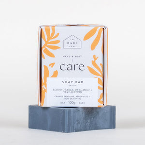Hand + Body  Bar Soap Blood Orange, Bergamot + Sandalwood
