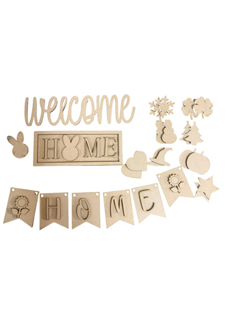 DIY Welcome Home Interchangeable Tiered Tray Add-on Kit - Blank