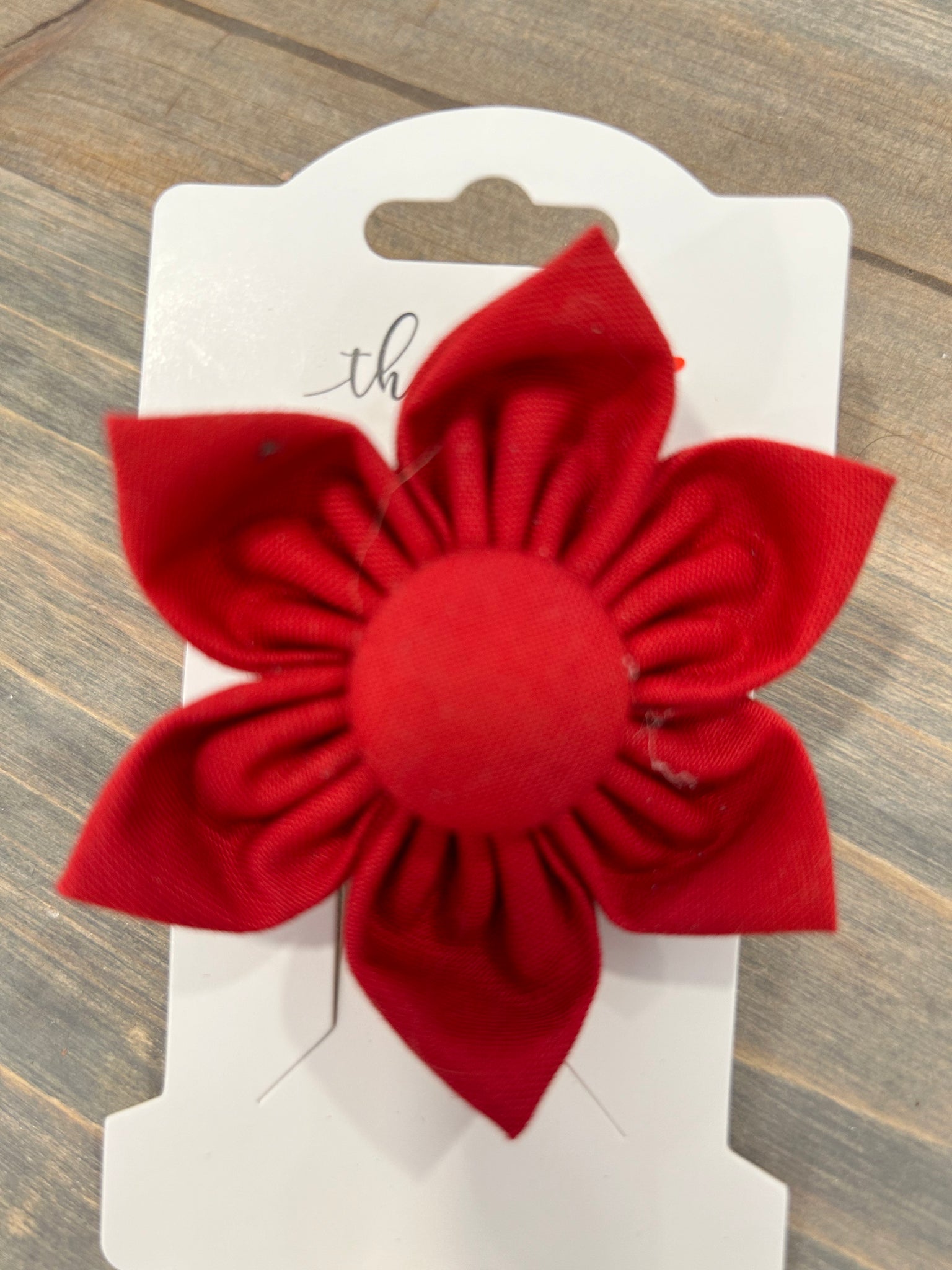 Detachable Flower For Dog Collar-  Red