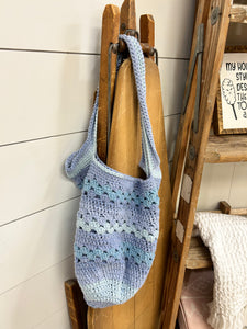 Crochet Market Bag - Shades Of Blue