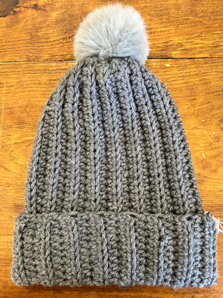 Kids Hat W/ Pom Pom - Assorted Colours
