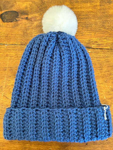 Kids Hat W/ Pom Pom - Assorted Colours