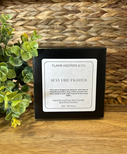 Sexy Fire Fighter Soy Wax Jar Candle - 2 Sizes