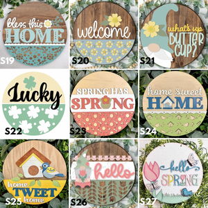 ROUND 3D 18" Wood Door Wreath Instore Workshop Project