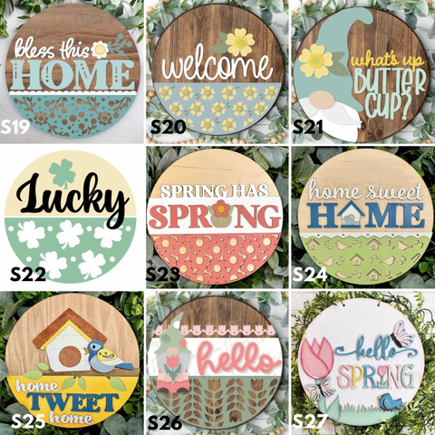 ROUND 3D 18" Wood Door Wreath Instore Workshop Project