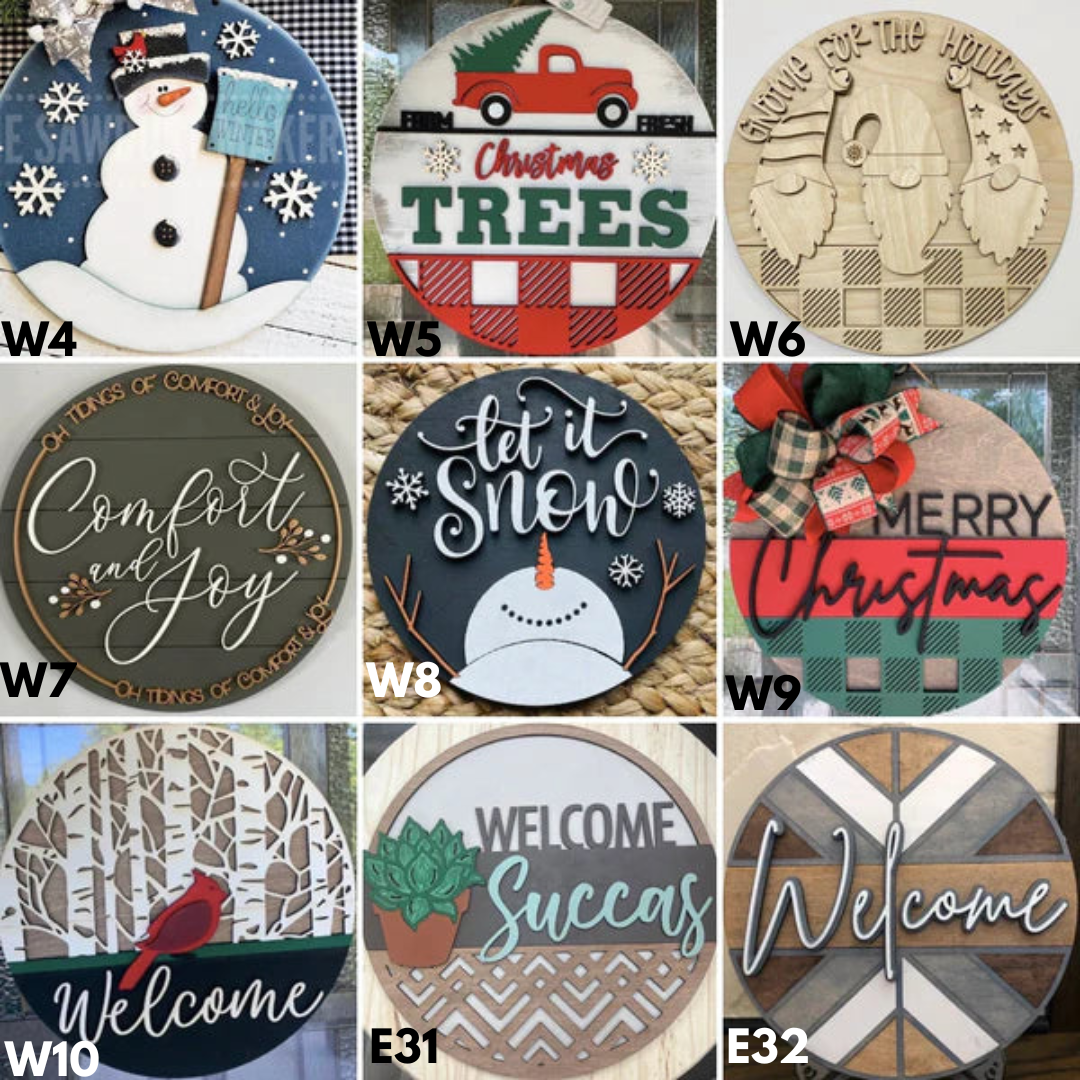 ROUND 3D 18" Wood Door Wreath Instore Workshop Project