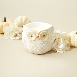 Winston The Owl Candle - WHITE PUMPKIN & CLOVE