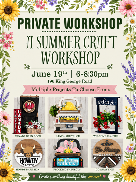 **Private Workshop** June Workshop Via Kim