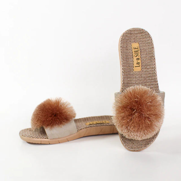 Pom Pom Slides - Champagne Shimmer