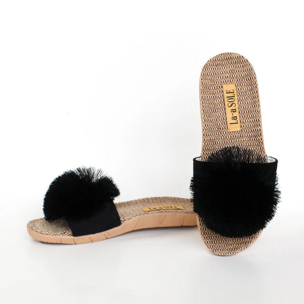 Pom Pom Slides - Black