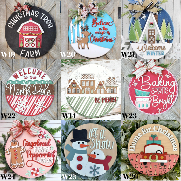 ROUND 3D 18" Wood Door Wreath Instore Workshop Project