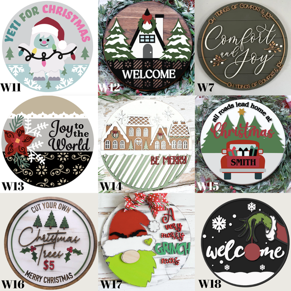 ROUND 3D 18" Wood Door Wreath Instore Workshop Project