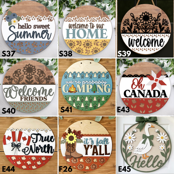 ROUND 3D 18" Wood Door Wreath Instore Workshop Project