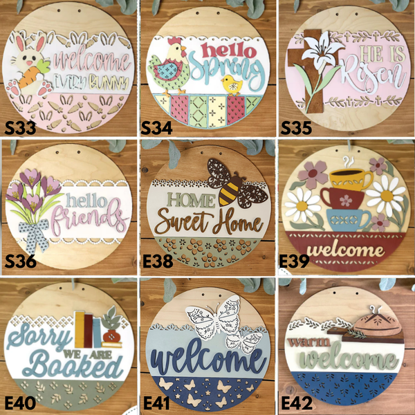 ROUND 3D 18" Wood Door Wreath Instore Workshop Project