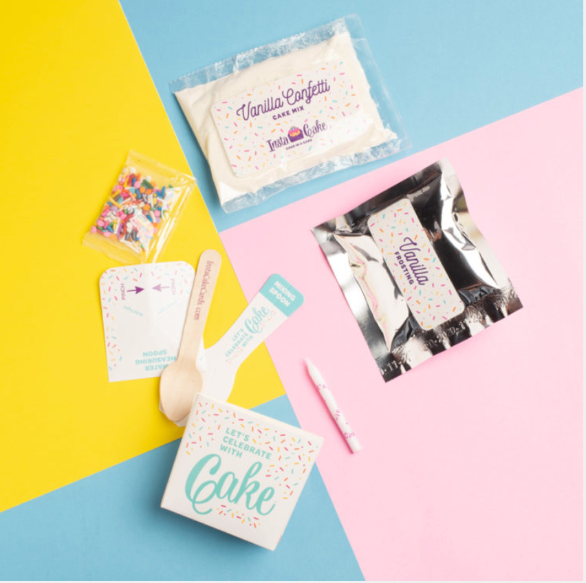 InstaCake-  Vanilla Confetti Celebration Cake Kit