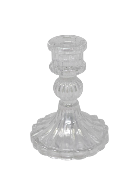 Glass Candle Holder - Clear