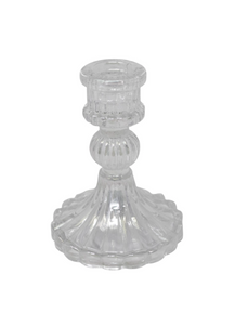 Glass Candle Holder - Clear