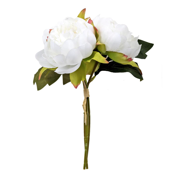 Faux White Peony Bouquet