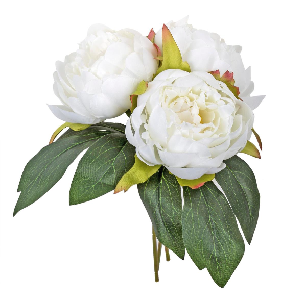 Faux White Peony Bouquet