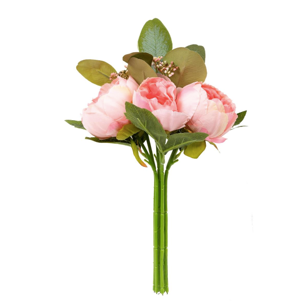 Faux Pink Peony Bouquet