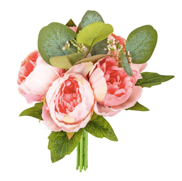 Faux Pink Peony Bouquet