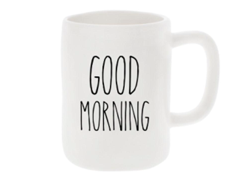 Farmhouse Modern Ceramic Mug, Good Morning, 18OZ