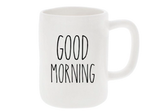 Farmhouse Modern Ceramic Mug, Good Morning, 18OZ