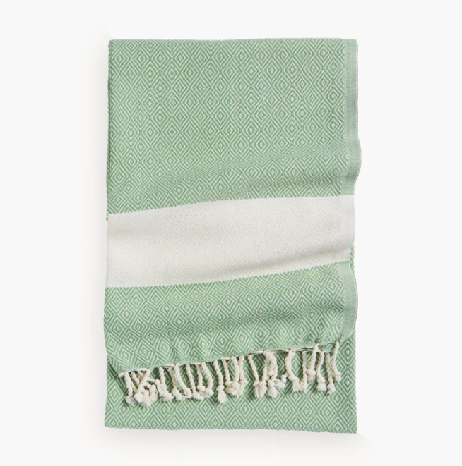 Diamond Hand Towel - Green