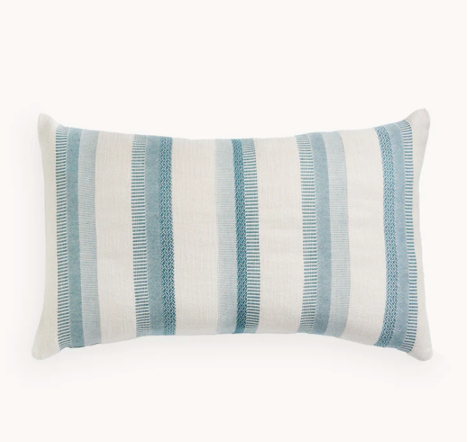 Set Cabana Pillow 14"x22" - Blue Stripe