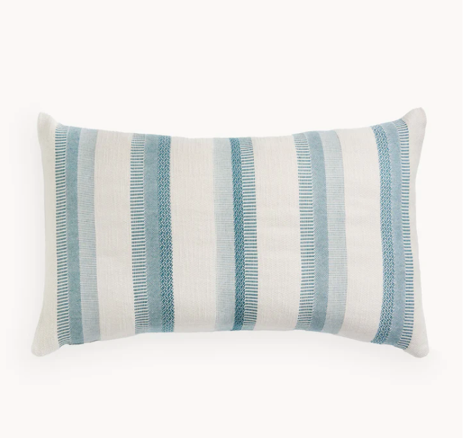 Cabana Pillow 14"x22" - Blue Stripe