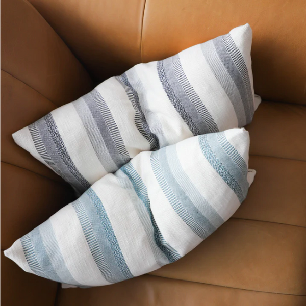 Cabana Pillow 14"x22" - Blue Stripe