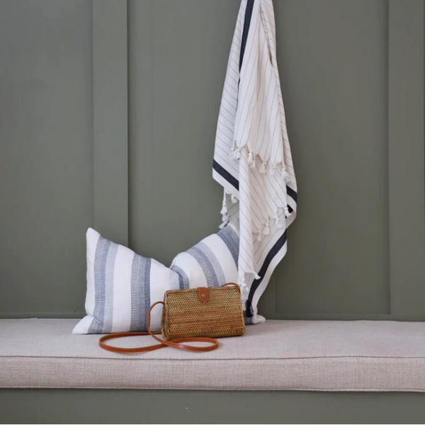 Set Cabana Pillow 14"x22" - Blue Stripe