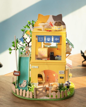 RoLife- The Cat House DIY Miniature Dollhouse