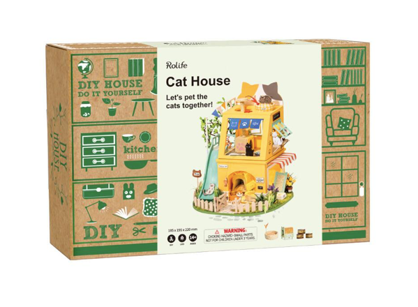 RoLife- The Cat House DIY Miniature Dollhouse