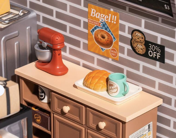 RoLife- Golden Wheat Bakery | Super Creator DIY Stackable Dollhouse Miniatures Kit