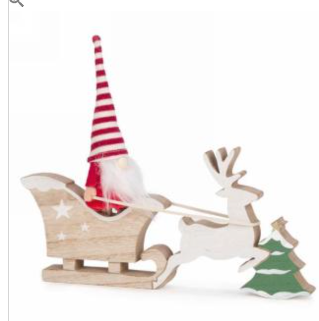 Decor Gnome On A Reindeer Sled