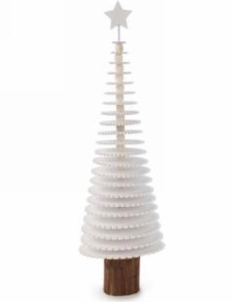 16" White Tree Decor