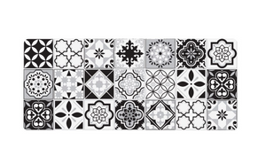Spanish Tile Washable Accent Mat Black