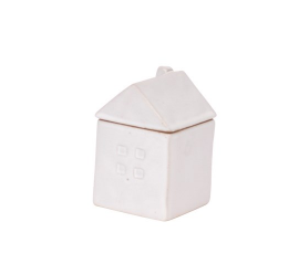 White Ceramic House Salt Pinch