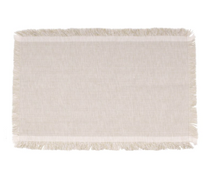 Fringe Placemat - Tan