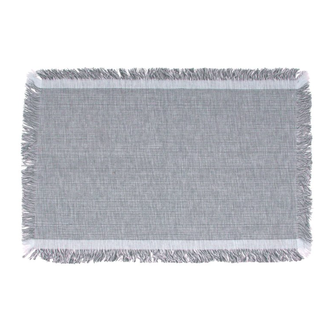 Fringe Placemat - Grey