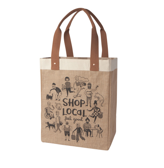 Shop Local Shopping Tote Laminated Lining - assorted pictures