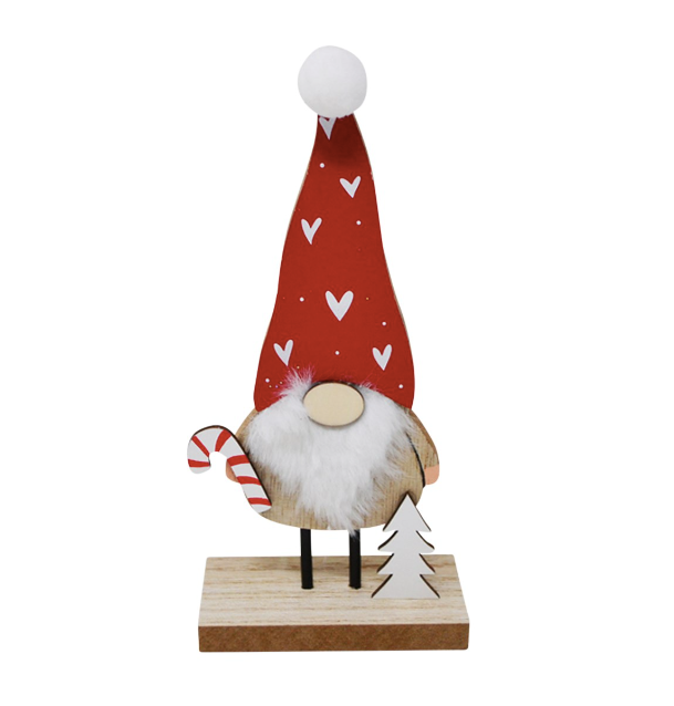 Wood Fur Gnome w/Red Details