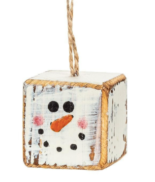 Snowman Cube Head Ornament