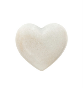 White Marble Heart - Small