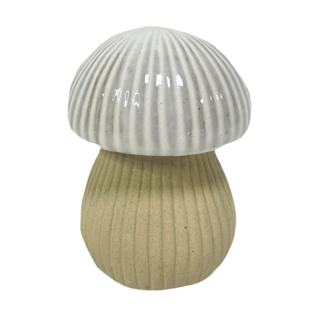 Ceramic Mushroom With White Glaze