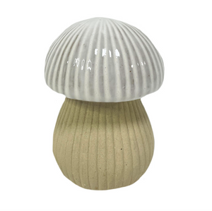 Ceramic Mushroom With White Glaze