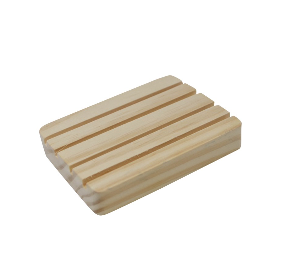 Rectangle Natural Wood Soap Dish
